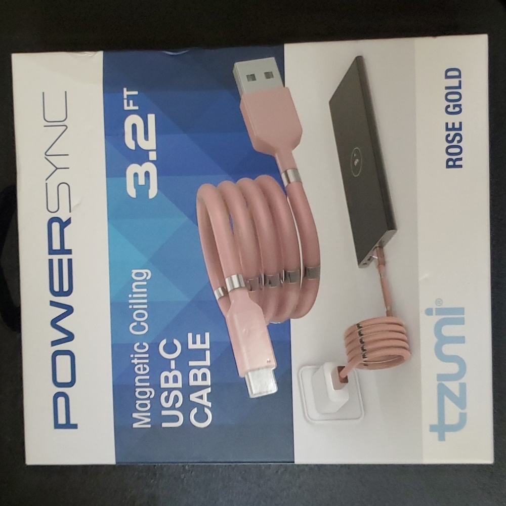 Powersync  magnetic coiling usb-c cable